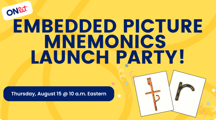 CodieKish's tweet image. Happening Now: Ain&apos;t no party like an Embedded Picture Mnemonics party @ONlit_social! Unlock memory with visuals that stick! Imagine each letter as your memory aid. 🧠📚🥳

#VisualLearning #MnemonicMagic #MemoryBoost #TeachingTools