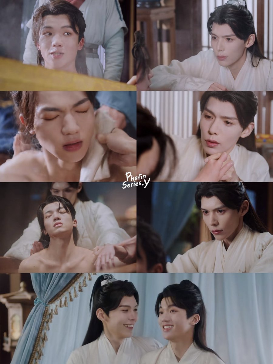 phafinseriesY's tweet photo. ในที่สุด หวายเอินก็ทำตามสัญญารักษาเสี่ยวเป่าจนหายดี แม้เกือบเอาชีวิตไม่รอดก็ตาม
#MeetyouattheblossomFinalEP
#ก่อนดอกไม้บาน #Meetyouattheblossom #花开有时颓靡无声 #shuiqiancheng #lile #wangyunkai #kouweilong #liyimu #lijunliang #Achii https://t.co/aaTyJiDm4h
