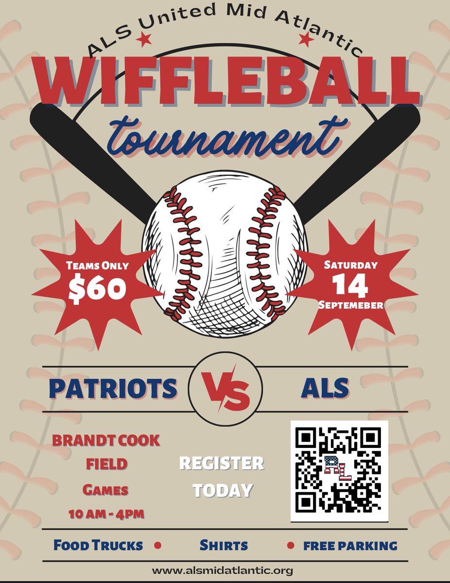 RedLandBASE's tweet image. Let’s Strike Out ALS!!! Register your team today to join in the fun as we help raise awareness and money to fight this currently terminal disease. 

ebbexpress.com/wiffle-ball-to…