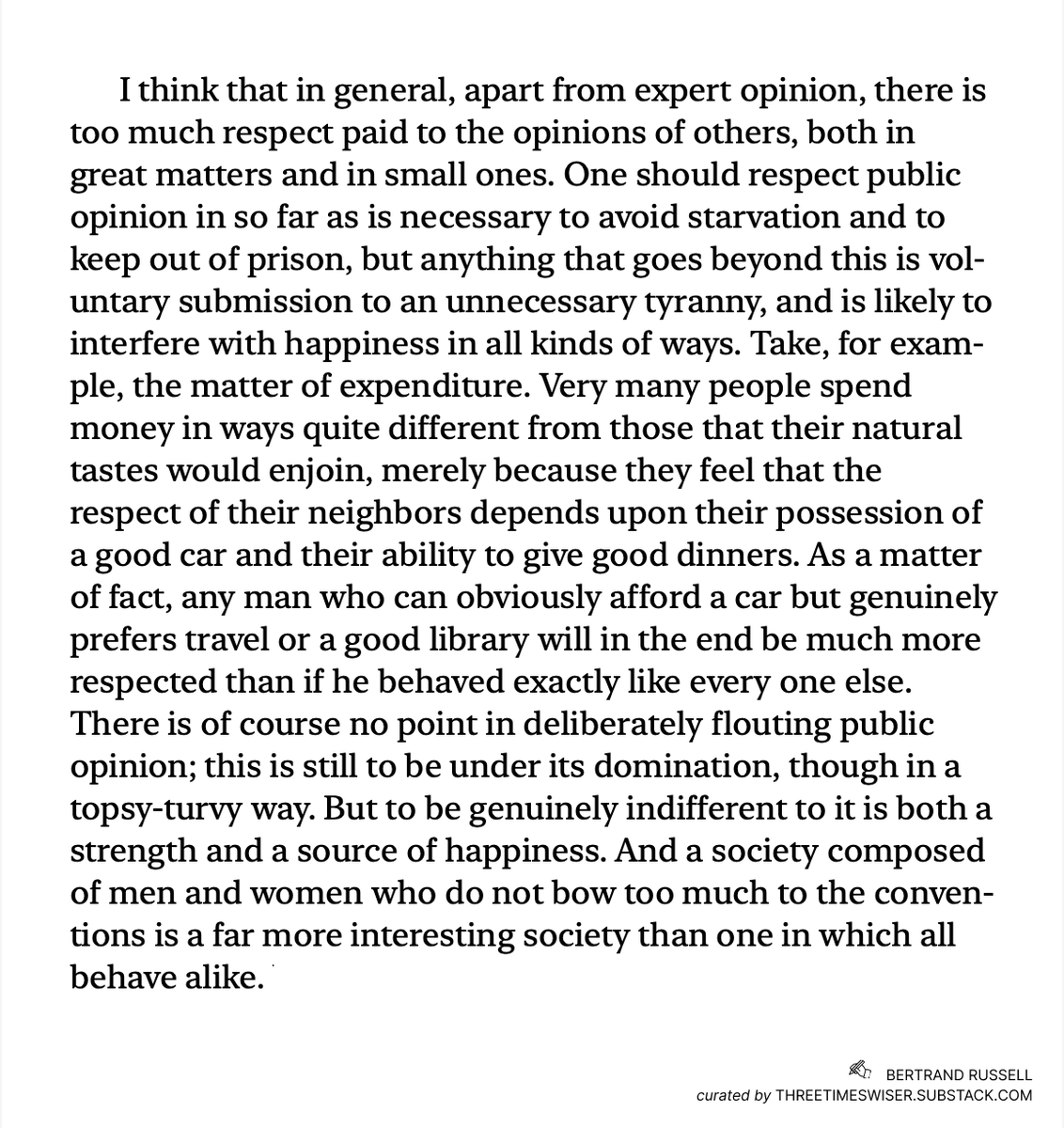 Have the courage to be different and detach yourself from others’ opinions.