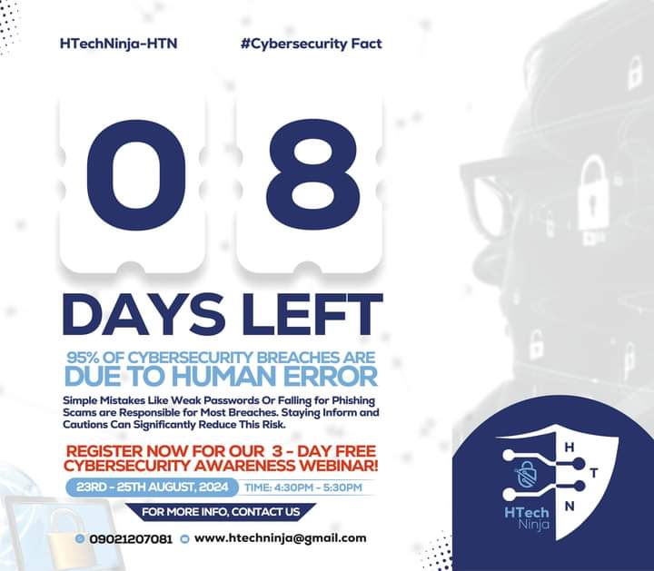 Said_Ismail_Ali's tweet photo. FREE Cybersecurity Awareness Webinar!
Why Should You Register?
Expert Knowledge: Learn from industry leaders about protecting your personal and business data.

Practical Tips: Discover actionable advice to safeguard yourself against common cyber threats.
 https://t.co/gRbhpckXsL https://t.co/4GxhXH5y8j