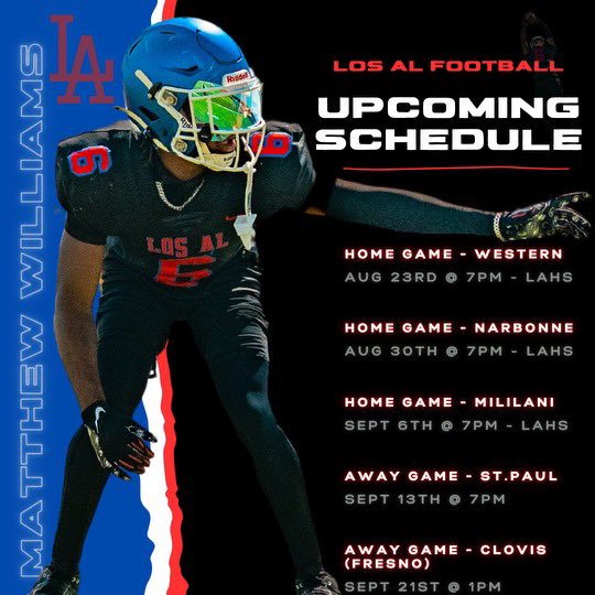 CoachreggieW's tweet photo. FIRST FIVE GAMES! @MattgotB @LosAlFootball https://t.co/nzYVdliK1t