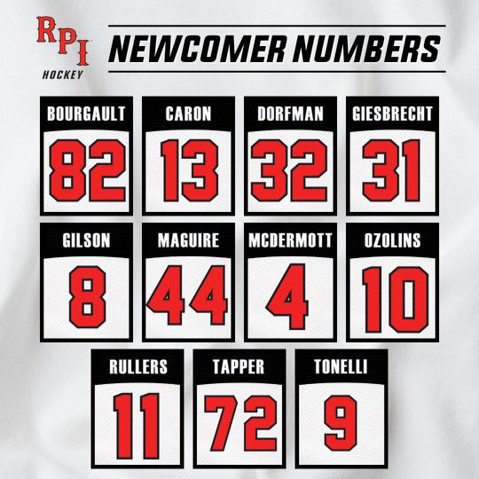 Incoming player numbers for the 2024-2025 season🏒

#LetsGoRed