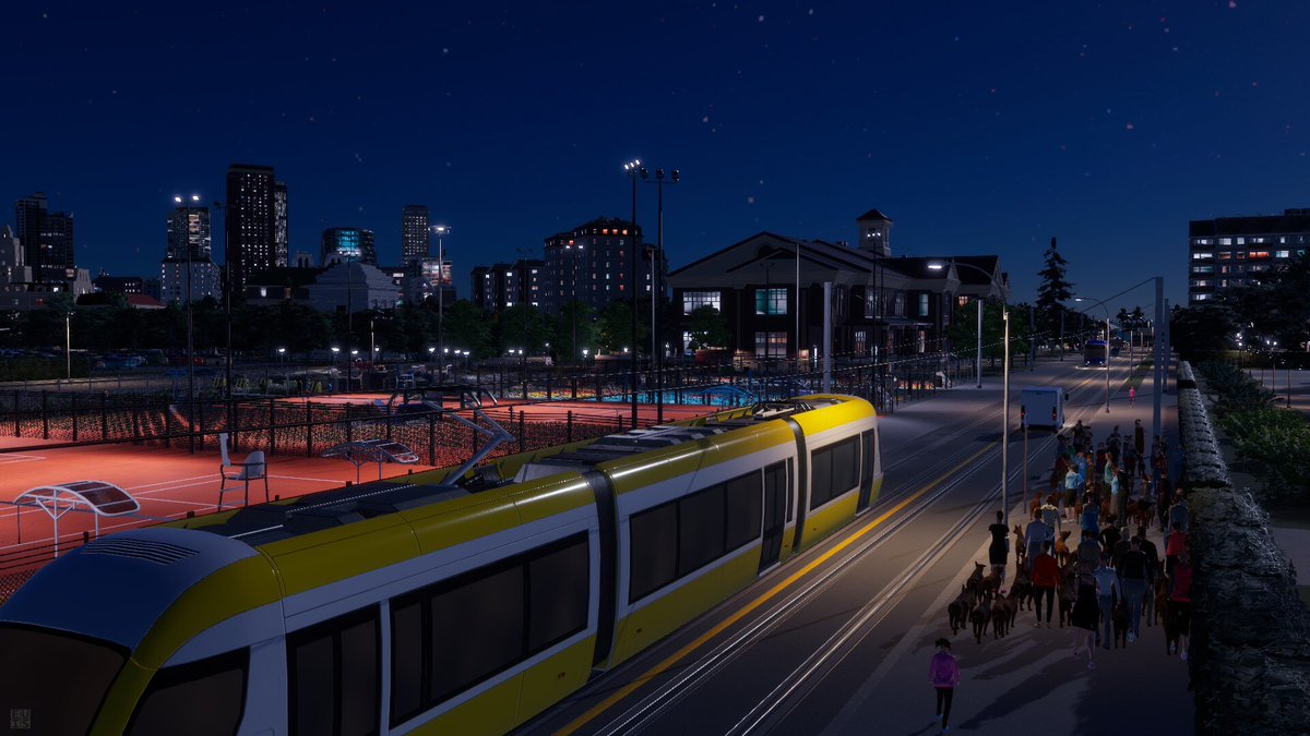 calex5000's tweet photo. Some night time pictures #CitiesSkylines2 @CitiesSkylines @ColossalOrder https://t.co/XkSanPtr0v