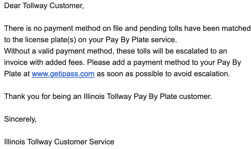 steveklinkner's tweet photo. @ILTollway @jimraffjim Your site doesn't work.  I haven't been able to log in for weeks. And yet you still send emails threatening to attach fees.  Feels like a scam. https://t.co/ejkzvBZSLB
