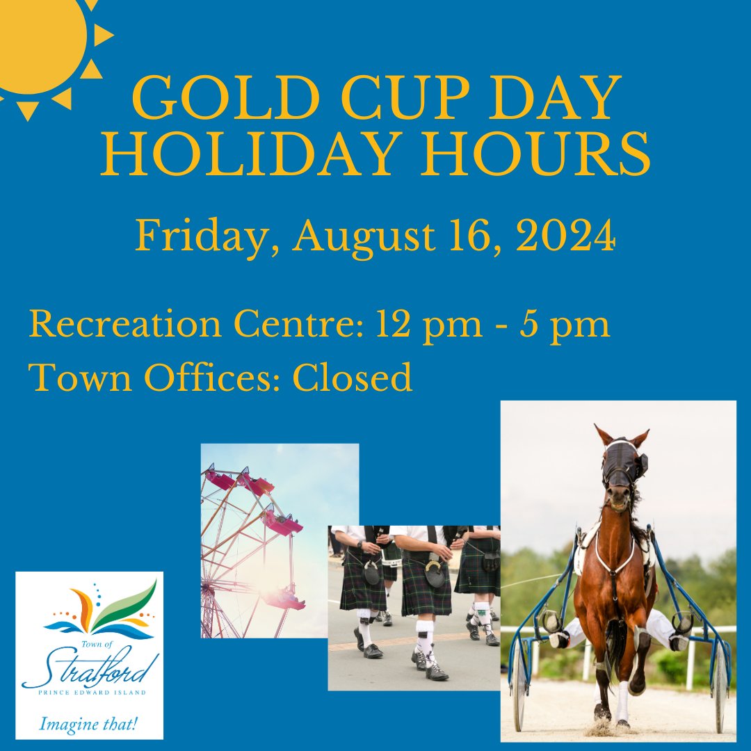 Reminder that our offices will be closed tomorrow. Please reach out today if you need us before Monday.

#StratfordPEI #longweekend #PEI #GoldCup
