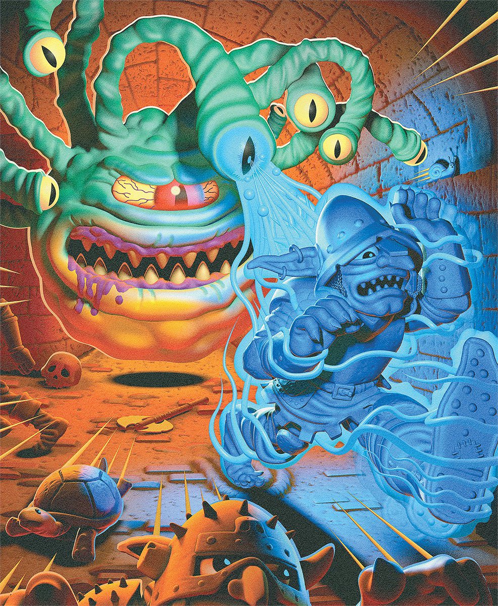 Beefstrong's tweet photo. -Beholder's Slowing Ray- (Delay)
Card art for the Secret Lair / Dungeons and Dragons beholder drop. https://t.co/mEZwsXKcKI
