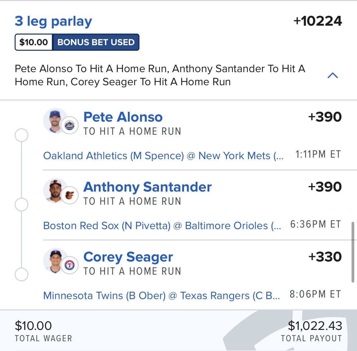 chueypicks's tweet image. Here&apos;s a dinger lay to pay for thirsty thursday🍺
#MLBTonight #mlbtwt #bettingsports