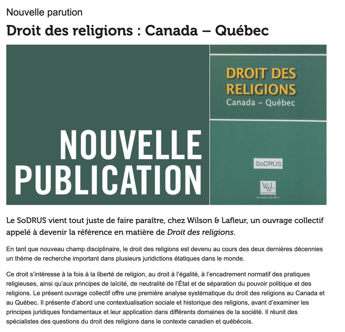 LouisPLampron's tweet photo. Très heureux d'avoir contribué à cet ouvrage important pour toute personne intéressée aux questions liées à la place de la #religion dans l'espace public québécois et aux règles qui la régissent!
#libertédereligion #laïcité #libertédeconscience #chartes
https://t.co/hW7ey4fCIm https://t.co/WhhmOACYcK