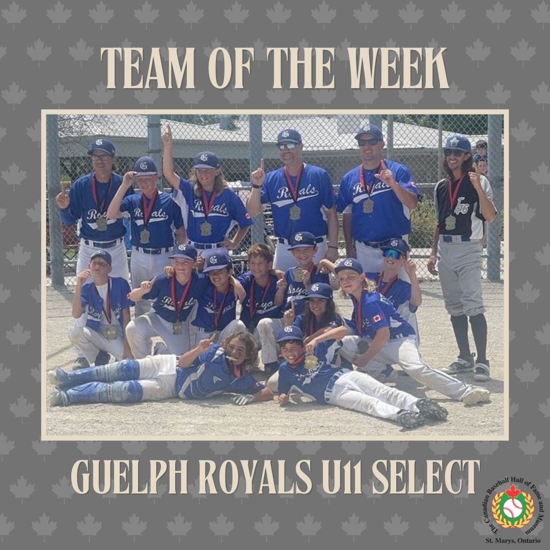 CDNBaseballHOF's tweet photo. This week's #TeamoftheWeek is the Guelph Royals U11 Select! @GuelphBaseball 
To read the feature on this group of talented and determined players, visit our website at https://t.co/YVH4WLyvQB
Congratulations Royals! https://t.co/sNg2TRIi4H