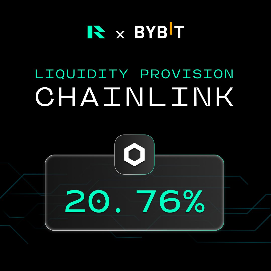 Bybit liquidity provision highlight: <a href="/chainlink/">Chainlink</a> 

This week, we did 20.76% of the total maker volume for the $LINK / $USDT pair on <a href="/Bybit_Official/">Bybit</a>.

More to come🚀
