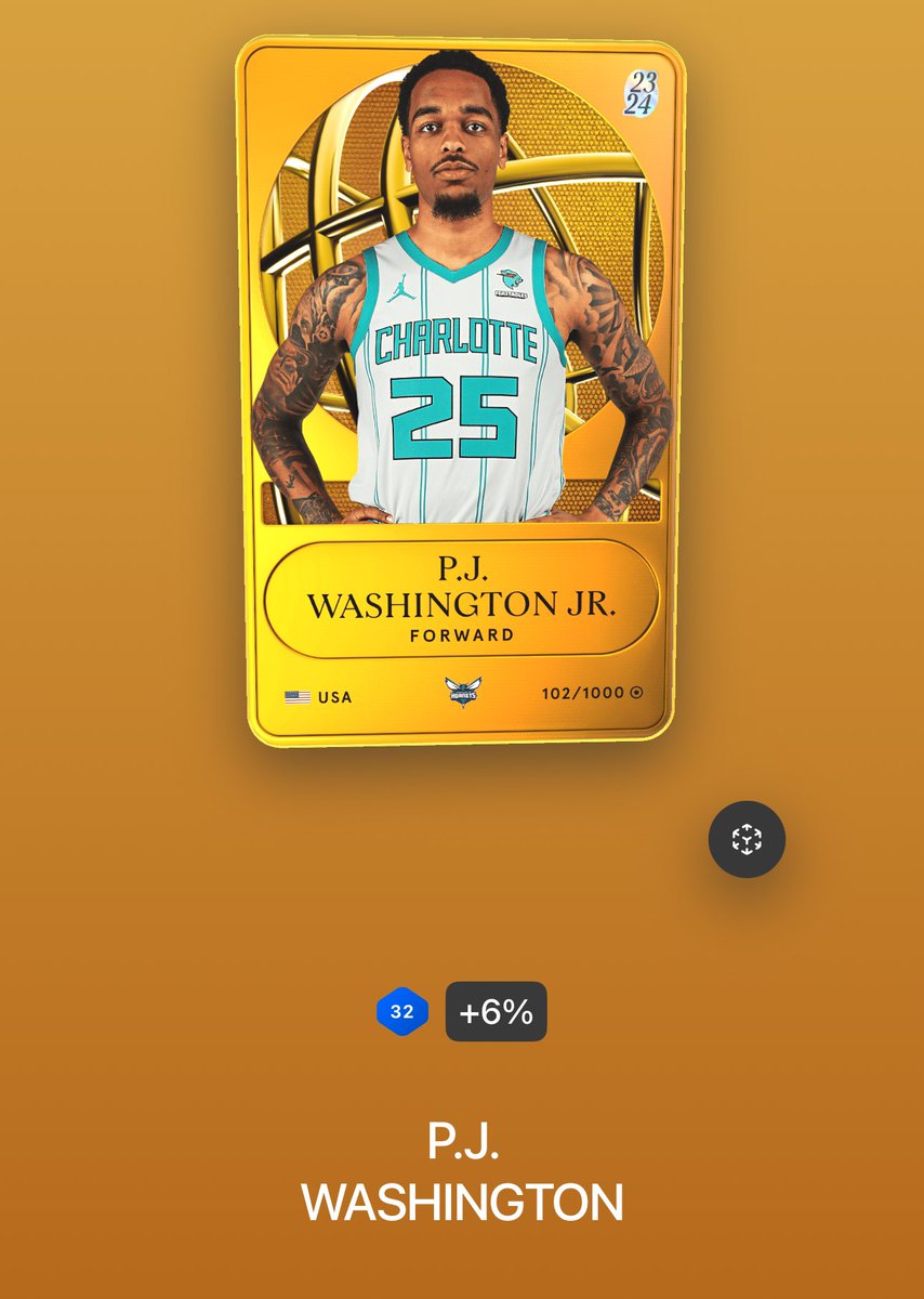 LES GENS je me débarrasse de quelques cartes ! 

Je pioche dans les RT pour ceux qui voudraient ce PJ WASH Limited ! 🟨

À vous de jouer ! 

#Sorare #SorareNBA