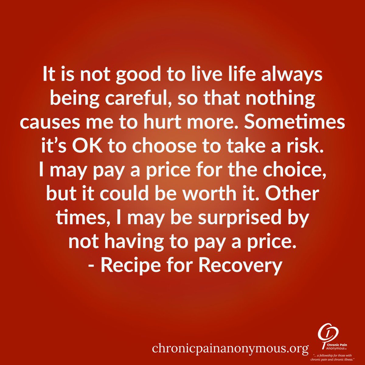 ChronicPainAnon's tweet photo. For more information about Chronic Pain Anonymous and to find a meeting, visit our website: https://t.co/6WBEJfbwxM

#mecfs #MS #sjogrens #crohns #pots #chronicillness #spoonies #Lupus #fibromyalgia #interstitialcystitis #leukemia #EDS #diabetes #autoimmunedisease  #gastroparesis https://t.co/SUZIz8MdJq