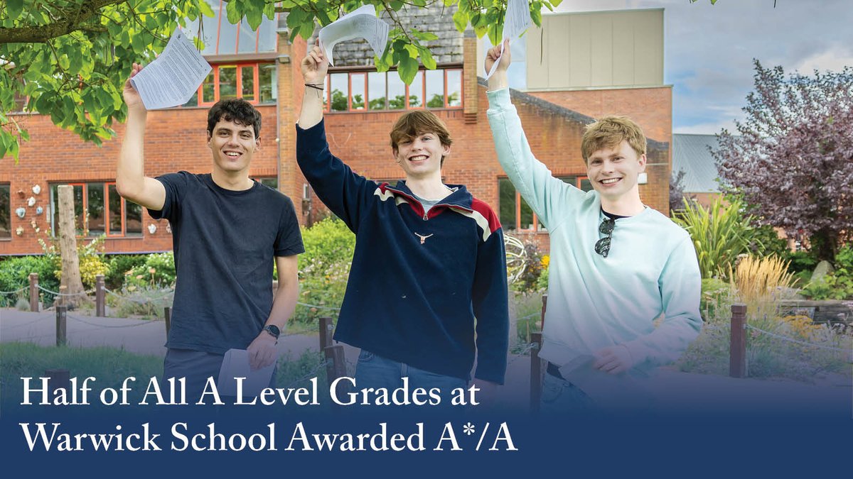 Congratulations to our Upper Sixth pupils who received their A Level results today. 

Their results were excellent, and are reflective of the hard work and dedication that they have shown throughout the duration of their studies.  

➡️warwickschool.org/latest-news