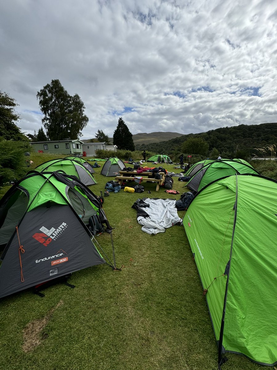 Practice expedition over. The sun has come out so massive drying session underway