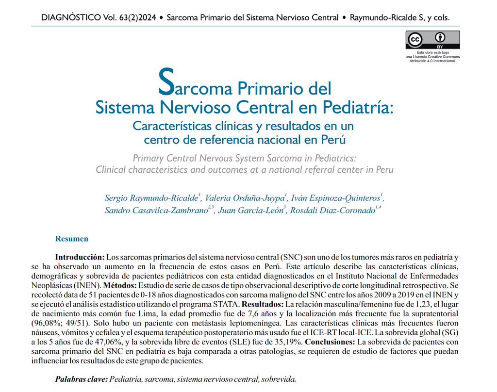 Sarcoma Primario SNC