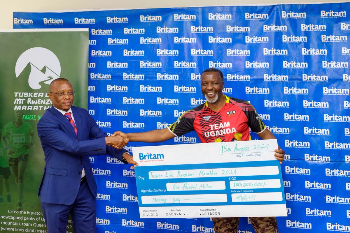 Amos Wekesa (@wekesa_amos) on Twitter photo Country CEO of <a href="/BritamUganda/">Britam Uganda</a> of handed over a dummy cheque of ushs 100m towards the support of <a href="/RwenzoriMarathn/">Tusker Lite Rwenzori Marathon</a>
The marketing manager yesterday told me Amos, partnering with you guys ticks all our matrix.
He told me how they measure return on investment Country CEO of <a href="/BritamUganda/">Britam Uganda</a> of handed over a dummy cheque of ushs 100m towards the support of <a href="/RwenzoriMarathn/">Tusker Lite Rwenzori Marathon</a>
The marketing manager yesterday told me Amos, partnering with you guys ticks all our matrix.
He told me how they measure return on investment