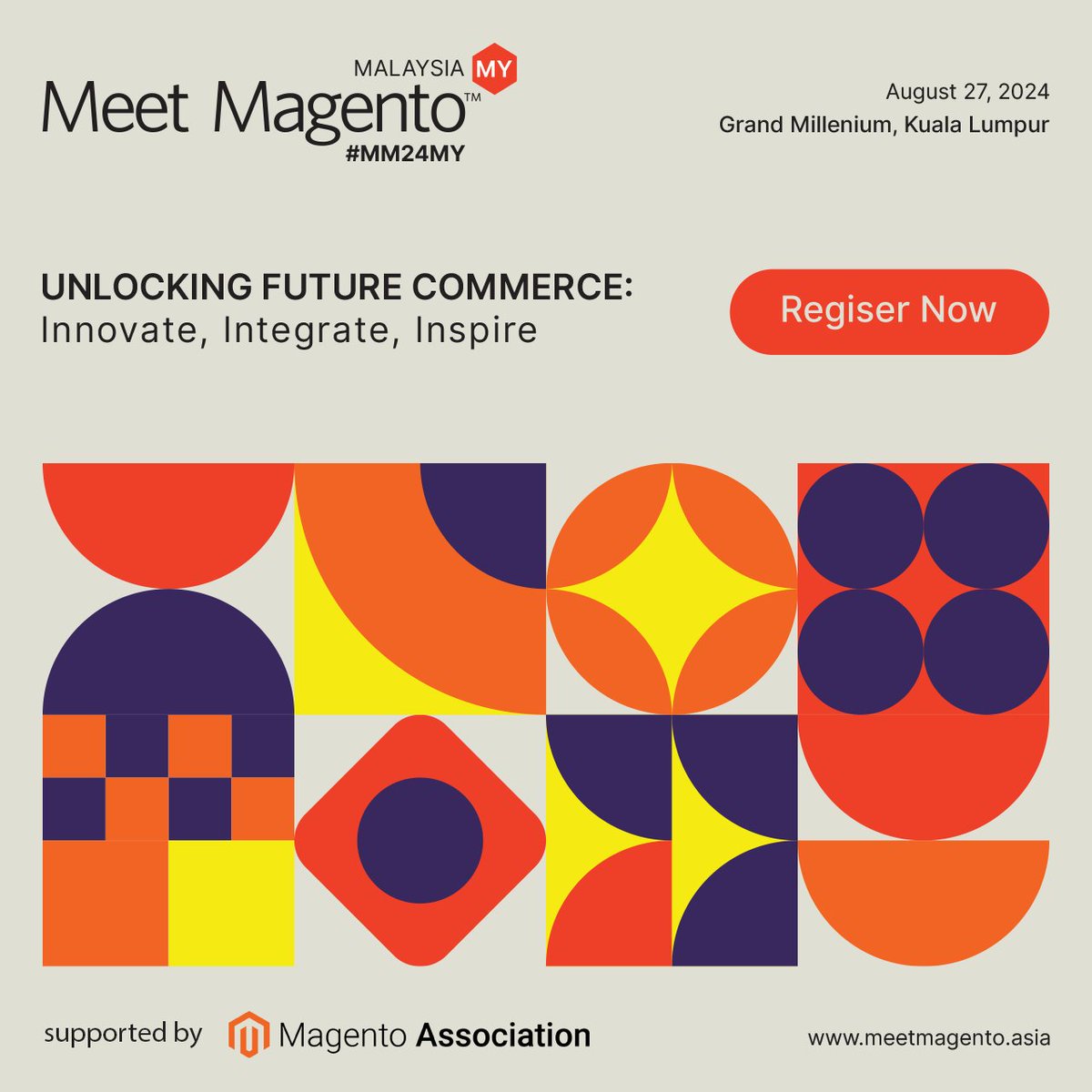 🚀 Ready to dive into the future of eCommerce? Join us at #MM24MY in Kuala Lumpur on August 27, 2024! Connect with merchants, tech providers, and Adobe Commerce experts for cutting-edge insights and innovation. Secure your spot now: meetmagento.asia 🎟️