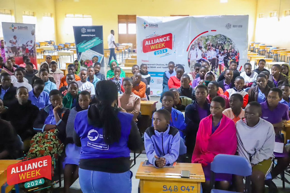 tbonnita's tweet photo. At Kyebambe SS today, @SRHRAllianceUg team held important Sexual Education Sessions to provide students with essential knowledge on SRHR with a focus on equipping them with information to make informed decisions.

#AllianceWeek24 #RightHereRightNow #SRHR4All https://t.co/zR1gOUf8IE