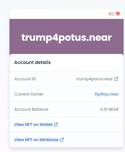 Aafunty's tweet photo. Another cool thing you can do with NEAR accounts as NFTs - check this out.  Live @NameSkyApp, project from LNC Barrel @LearnNear https://t.co/KJeETD0Qzl