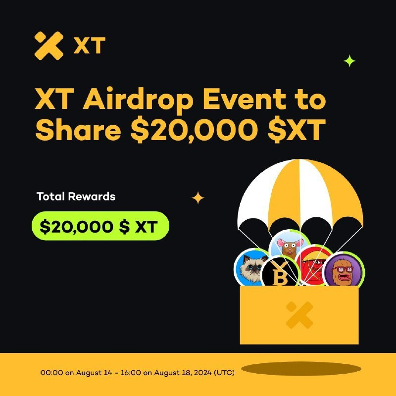 Bityuanofficial's tweet photo. ❤️BitYuan & https://t.co/peu6SN8U1Y Joint Airdrop Event🚀🎉
 
🎁Total Rewards: $20,000 $XT
⏰Time: 00:00 on August 14 - 16:00 on August 18, 2024 (UTC)
 
👉Tasks:
✅Follow X: @XTexchange & @Bityuanofficial
✅Join TG: https://t.co/LGnUsxZizs & https://t.co/bK1JFN6K6F
✅Submit the form: https://t.co/WdS6FsGbut
 
Don’t miss out—start now and be part of the excitement! 🎉
#Airdrop  #BitYuan #XTExchange #CryptoGiveaway $BTY