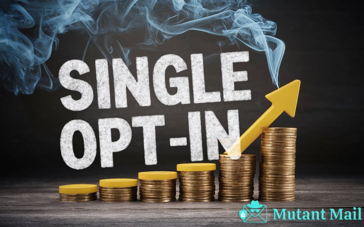 mutantmail's tweet photo. Unlock the Potential of Single Opt-In Email Marketing: Understand the Benefits and Pitfalls! Dive deeper into the debate to optimize your email strategy and make informed decisions. Read more here: https://t.co/ceTwlJ58cd https://t.co/zYlmmbV0fL