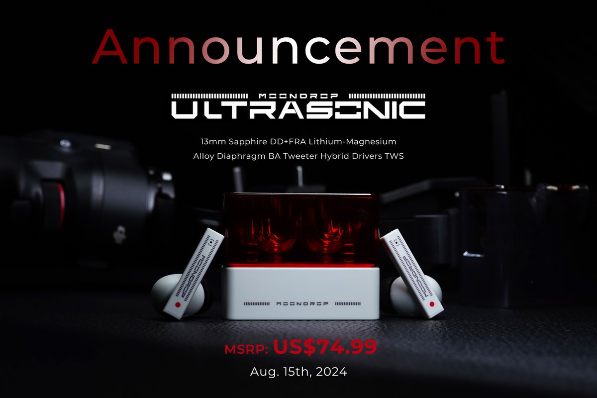 HiFiGoAudio's tweet image. 💥Just Arrived!💥
👉@MoondropLab UltraSonic TWS👈
🧐13mm Sapphire DD+FRA Lithium-Magnesium Alloy Diaphragm BA Tweeter 🎧
💼Find new sounds here!👇
HiFiGo:
hifigo.com/products/moond…
Aliexpress：
aliexpress.com/item/100500755…
#Moondrop #UltraSonic  #TechEnthusiasts  #hifi #audio #iem #TWS