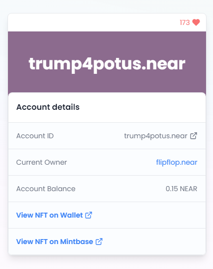 MiHs03045808's tweet photo. Another cool thing you can do with NEAR accounts as NFTs - check this out.  Live @NameSkyApp, project from LNC Barrel @LearnNear https://t.co/Cd9wBhFM6l