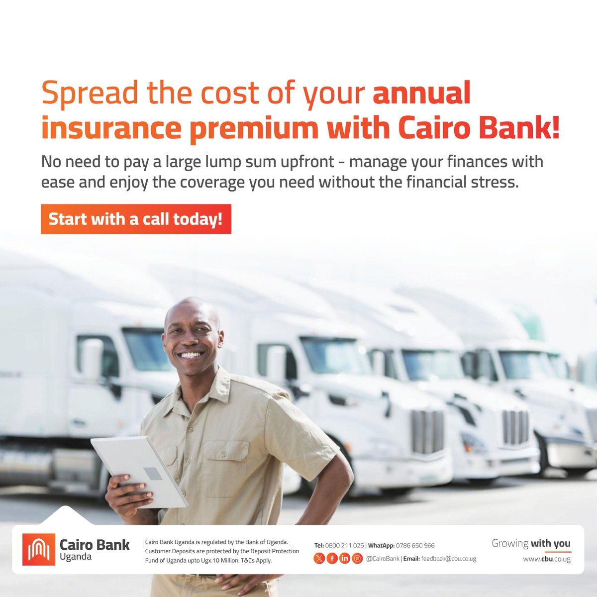 CairoBank's tweet image. Why pay all at once when you can spread the cost? With Cairo Bank Insurance Premium Financing, manage your annual insurance payments. Secure your coverage with ease and peace of mind!

#InsurancePremiumFinancing #FinancialEase #CairoWay #GrowingwithYou
