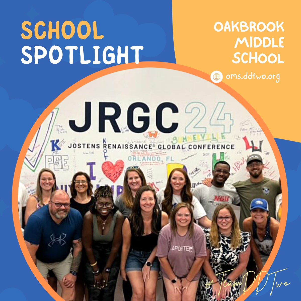 TeamDDTwo's tweet photo. 📣School Spotlight: Oakbrook Middle School was named a 2024 Jostens Renaissance Gold Tier School of Distinction. Earning this national-level recognition shows their commitment to excellence! Congratulations, Eagles! #DD2Strong https://t.co/rmy4ilh1hb