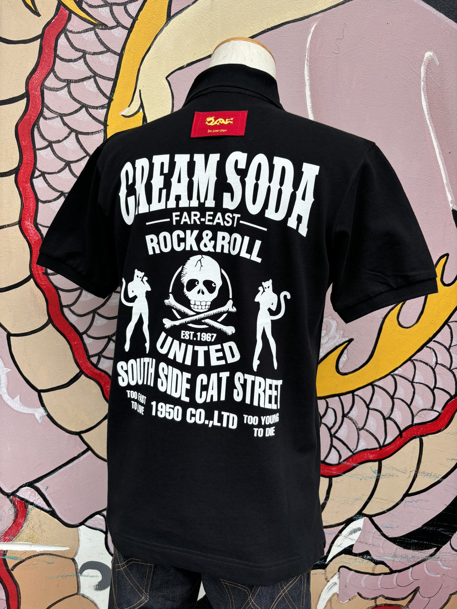 ✨ CREAM SODA クリームソーダ ボーリングシャツ トップス　黒 Cream Soda クリームソーダ ボーリングシャツ 刺繍 - メルカリ