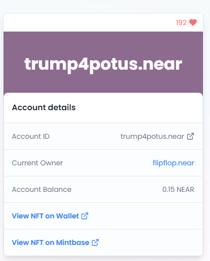 DeoEm5's tweet photo. Another cool thing you can do with NEAR accounts as NFTs - check this out.  Live @NameSkyApp, project from LNC Barrel @LearnNear https://t.co/8g2Ka5NvO3