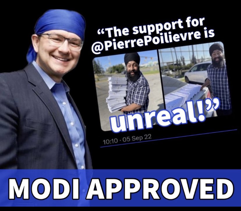 Charlie85915085's tweet photo. #ModiApproved
#NeverPoilievre 
#StopFascism

#NeverConservatives https://t.co/PAhyta0de1