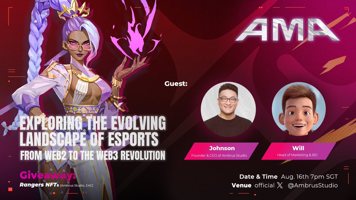 AmbrusStudio's tweet photo. One day left for our AMA. 

Like + Repost + Comment this post, 
We will randomly select a lucky person to receive an E4C NFT as reward.

🤩 Will share some BIG development for Ambrus Studio.