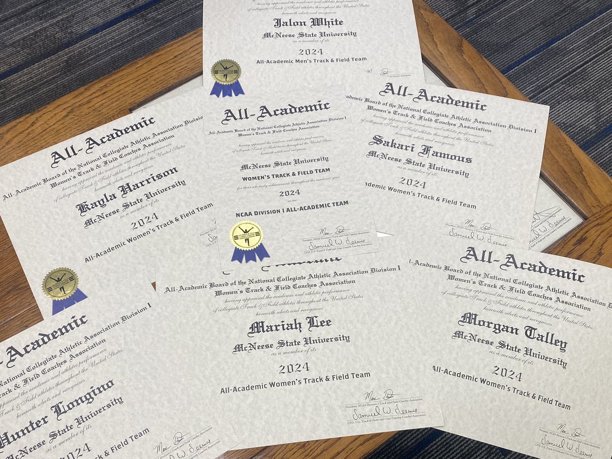 McNeeseTF_XC's tweet photo. Congrats to the @McNeeseTF_XC Cowgirls for earning USTFCCCA ALL-Academic Team Awards for the 15th year in a row. Also individually who earned ALL - Academic honors last spring J. White, H. Longino , M. Talley S. Famous K. Harrison M. Lee #mcneeseworkshere #geauxpokes https://t.co/Cs8eovgSqT
