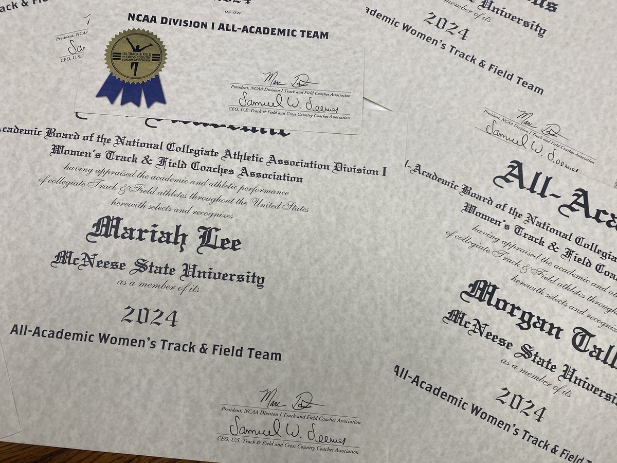 McNeeseTF_XC's tweet photo. Congrats to the @McNeeseTF_XC Cowgirls for earning USTFCCCA ALL-Academic Team Awards for the 15th year in a row. Also individually who earned ALL - Academic honors last spring J. White, H. Longino , M. Talley S. Famous K. Harrison M. Lee #mcneeseworkshere #geauxpokes https://t.co/Cs8eovgSqT