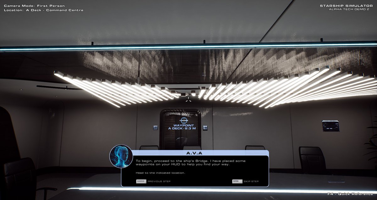 Internal Development Build 0.225.0.35 - New crosshair options and some work on B Deck.

• Added 23 new crosshair variations to the Controls Settings.

• Fixed the "Press F" text staying on screen when you enter a drone camera.

• Added Forward/Back indicators to the tutorial