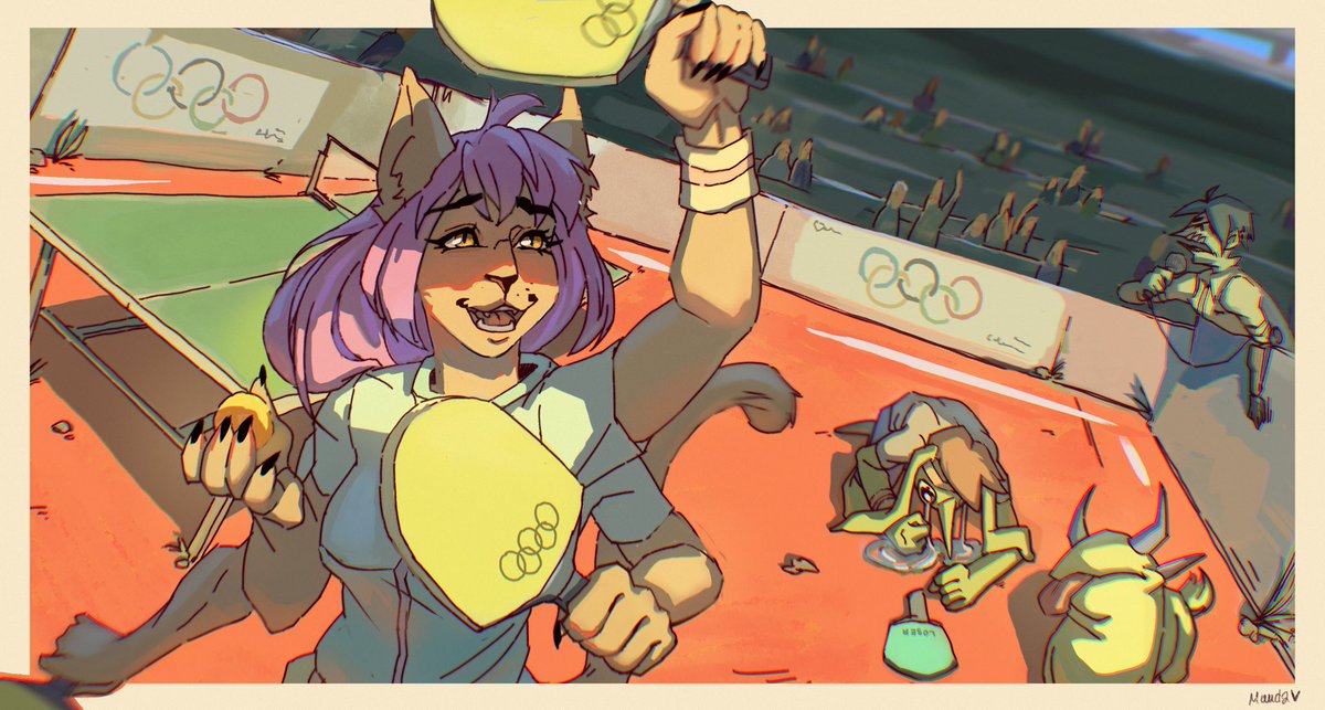 Maomauda's tweet image. Chroma Corps Assignment 29: Agony of Defeat (but not for my cadet)
"4 arms are superior for tabletennis and theres nothing against that in da rulez"