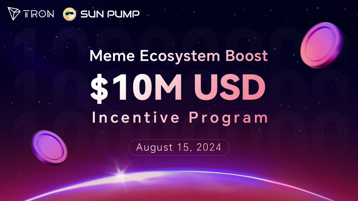 <a href="/trondao/">TRON DAO</a> and <a href="/sunpumpmeme/">SunPump</a> are jointly launching a $10M Meme Ecosystem Boost Incentive Program, exclusively for tokens launched on SunPump! This initiative is designed to supercharge projects with resources and support to reach new heights.