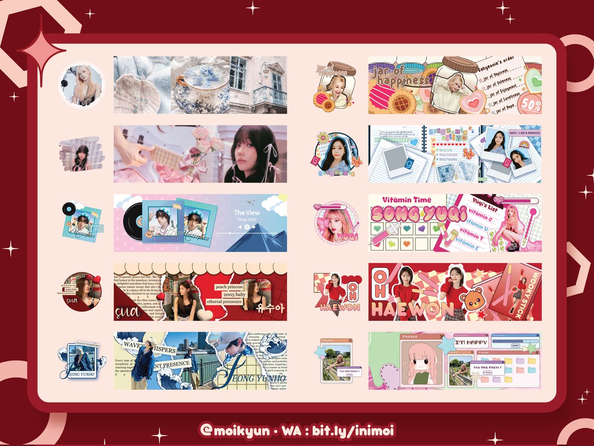 moikyun's tweet photo. A retweet will be appreciated!

Hola! Moi open layout by req ya! ✨DISKON UNTUK 5 PEMBELI PERTAMA✨
Boleh diliat cataloguenya di foto ini! Untuk detail harga, pemesanan dan tnc ada di https://t.co/hBb9vMPyGn. ayo di beli beli 😻☝️#zonauang https://t.co/sFlo9mlpgG