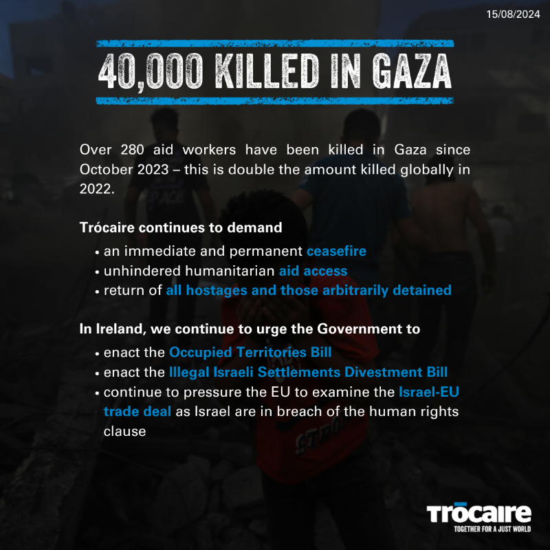 Over 40,000 killed in Gaza by Israeli forces

"Over ten months of hell, people continue to lose their loved ones; family members, close friends and neighbours.

Do you know what it means to lose 40,000 of your people?" - Fikr Shalltoot, Gaza Director for <a href="/MedicalAidPal/">Medical Aid for Palestinians</a>, a