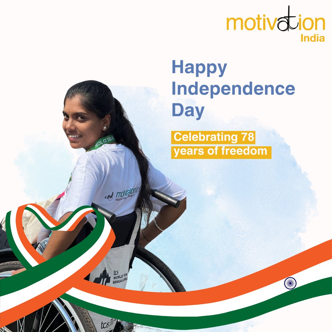 At Motivation India, we believe that true independence is about the power to live life on your own terms. Join us on this journey towards a more inclusive and compassionate society. Together, we can make mobility a right, not a privilege.
#IndependenceDay #WheelsOfIndependence