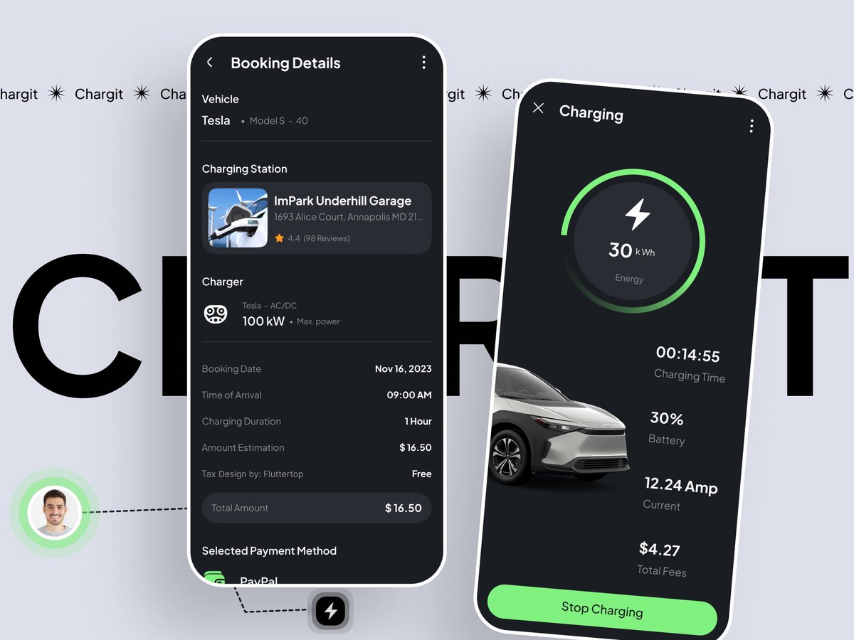fluttertopuiux's tweet image. Excited to launch ChargIT—our new UI kit for EV charging apps! With an intuitive interface, real-time updates, and interactive maps, it’s designed to make EV charging easy and efficient.
#UIDesign #EVCharging #uikit #ev #ui #uikitdesign #ElectricVehicle #UserExperience #uiux