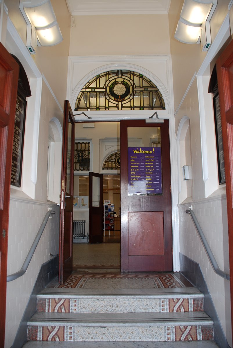 loveheritageNI's tweet photo. Shankill Road Library. Commissioned by the Belfast Corporation and built between 1926-28. Building work was undertaken by Thornbury Bros Ltd of Belfast at a cost of £15,000 (Library Leaflet). #LoveHeritageNI #Listingat50 #LibrariesNI #DemocratiseHeritage #ListedLibraries https://t.co/S7R5HPsxDu