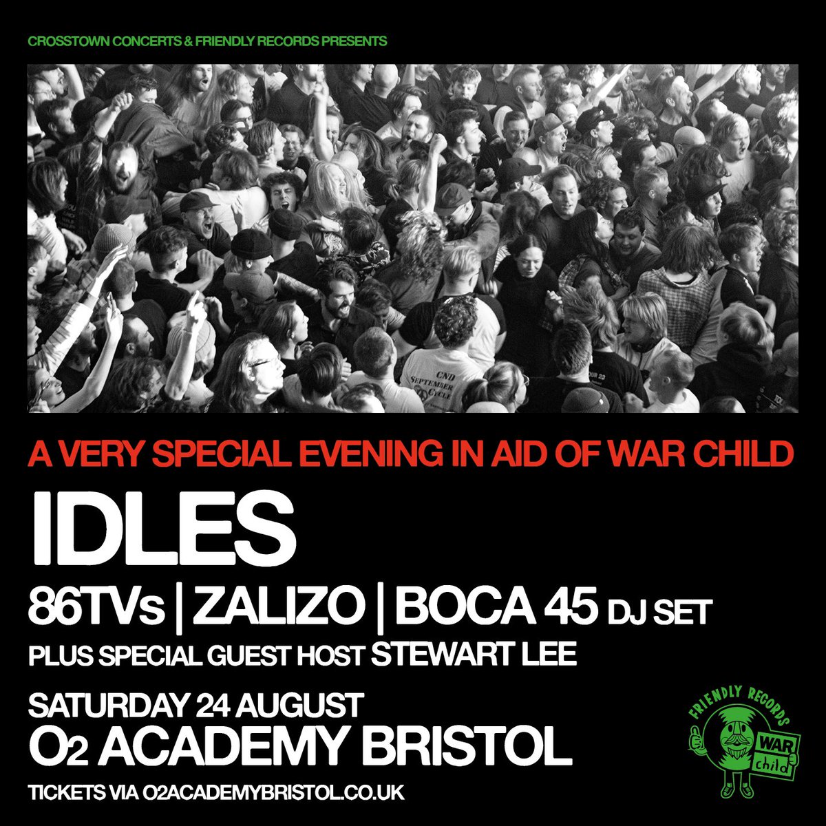 86TVs (@86tvsband) on Twitter photo Hi everyone! Some exciting news! We are playing with our friends <a href="/idlesband/">I D L E S</a> for <a href="/WarChildUK/">War Child UK</a> at <a href="/O2AcademyBris/">O2 Academy Bristol</a>. Hi everyone! Some exciting news! We are playing with our friends <a href="/idlesband/">I D L E S</a> for <a href="/WarChildUK/">War Child UK</a> at <a href="/O2AcademyBris/">O2 Academy Bristol</a>.