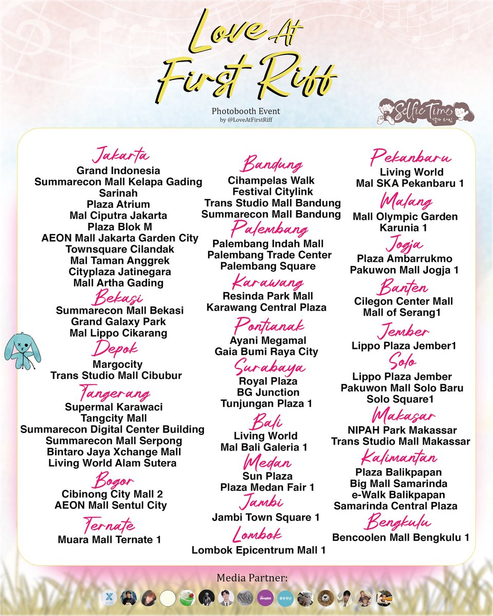 ╰┈➤𝑱𝒖𝒏 𝑯𝒂𝒏 𝑩𝒊𝒓𝒕𝒉𝒅𝒂𝒚 𝑷𝒉𝒐𝒕𝒐𝒃𝒐𝒐𝒕𝒉 𝑬𝒗𝒆𝒏𝒕 📸🎞

by <a href="/LoveAtFirstRiff/">𝐋𝐨𝐯𝐞 @ 𝐅𝐢𝐫𝐬𝐭 𝐑𝐢𝐟𝐟</a>

🗓️ 2024.08.05 - 09.05

📍<a href="/selfietimeid/">Selfie Time ID</a>

Share your sweetest smile by using

#Love_at_First Riff 𝄞⨾𓍢ִ໋