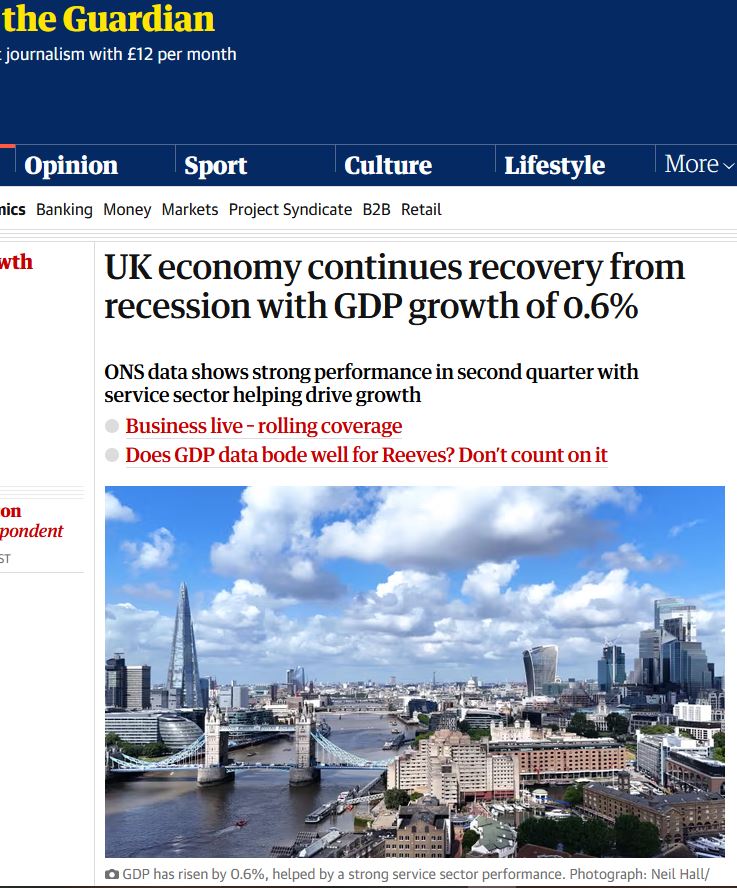 Latest business news - recovery from recession continues, with GDP growth reported at 0.6%
#ONS #EconomicGrowth #TheGuardian 
hideawayworkspace.co.uk/ons-reports-gd…