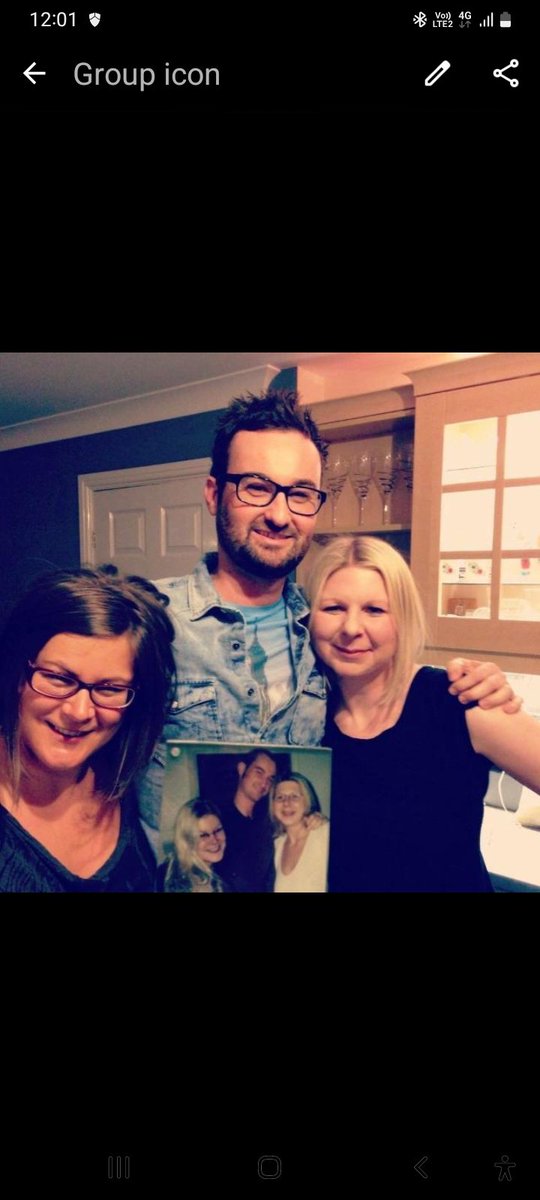 Sassmutd's tweet photo. #throwbackbackthursday my two best friends Andrew and steph friend since toddlers through school ...the bottom picture was taken at 18 ish the recreation was at 40. 🙌#friends https://t.co/kU6vBz3k7m