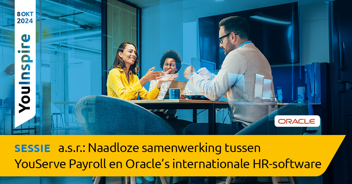 VismaYouServe's tweet photo. 🚀 Hoe koppelen we het #HR systeem van #Oracle aan YouServe Payroll? Jeroen Stoffelsen van a.s.r. deelt op #YouInspire zijn ervaringen. Ontdek hoe wijzigingen naadloos van de HR-administratie terechtkomen in de #payroll. Meld je snel aan 🔗📅 https://t.co/Cz3d00C4Yi https://t.co/ak4HYdqkAA