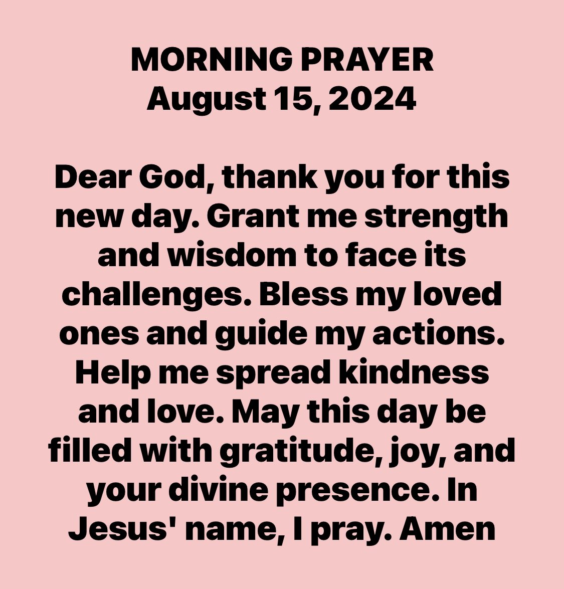 Good morning ☀️ 
Shall we pray?
In Jesus name…Amen 🙏
Hope you have safe and 
blessed day 🙏✝️🇺🇸